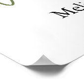 Pink Blush Magnolia Bloral Wedding Poster (Ecke)