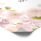 Pink Blush Magnolia Blumenzettel Poster (Ecke)