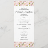 Pink Blush Magnolia Blumenzettel Programm (Vorderseite)