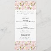 Pink Blush Magnolia Blumenzettel Programm (Rückseite)