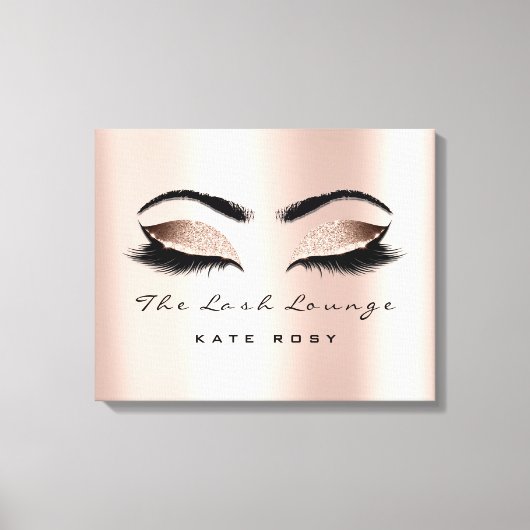 Pink Blush Makeust Artist Beauty Studio Lashes Leinwanddruck (Vorderseite)