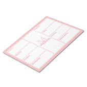 Pink Blush Mini Dot Wochenplaner Notepad Notizblock (angewinkelt)