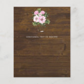 Pink Blush Mint Bloral FOTO Danke für Ihre Hochzei (Rückseite)