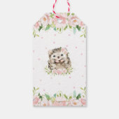 Pink Blush Niedlicher Igel Vielen Dank Geschenkanhänger (Rückseite)