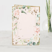 Pink Blush Pastellfarben Wasserfarben Floral Roman Einladung (Rückseite)