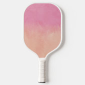Pink Blush Peach Stilvoll Dreamy Abstrakt Chic Nie Pickleball Schläger (Rückseite)