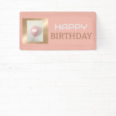 Pink Blush Pearlescent Birthday Banner (InSitu)