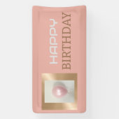 Pink Blush Pearlescent Birthday Banner (Vertikal)