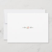 Pink Blush Peonies Bloom Wedding Calligraphy Save The Date (Rückseite)