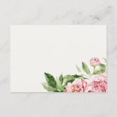 PINK BLUSH PEONY FLORAL WATERCOLOR WEDD RSVP BEGLEITKARTE (Rückseite)