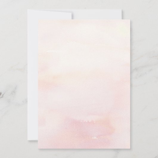 Pink Blush Rainbow Pampas Grass Baby Shower Girl Einladung (Rückseite)