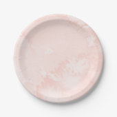 Pink Blush Romantic Giro Watercolor Brautparty Pappteller (Vorderseite)
