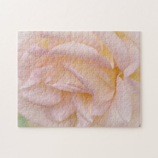 Pink Blush Rose Petals Art Puzzle (Horizontal)