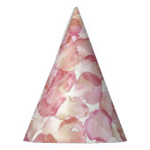 Pink Blush Rose Petals Geburtstag Partyhütchen (Links)
