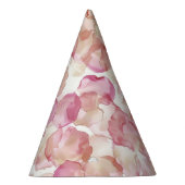 Pink Blush Rose Petals Geburtstag Partyhütchen (Rechts)