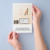 Pink Blush Rose Wedding Large Hershey's Wrapper Flyer (Handgriff)