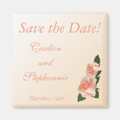 Pink Blush Rose Wedding Magnet Gefallen (Vorne)