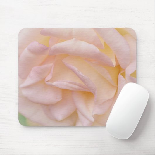 Pink Blush Rosen Petals Art Mouse Pad Mousepad (Mit Mouse)
