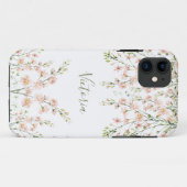 Pink Blush Sage Blumenzellenschrift Script-Wildblu Case-Mate iPhone Hülle (Rückseite (Horizontal))