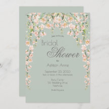Pink Blush Sage Green Floral Wildblumen Bridal