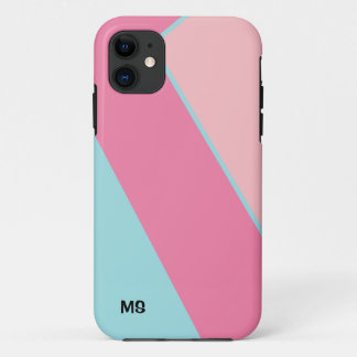 Pink blush sky blue modern abstract geometry Case-Mate iPhone hülle