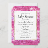 Pink Blush Sparkle Meerjungfrau Einladung (Vorderseite)