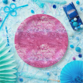 Pink Blush Sparkle Meerjungfrau Pappteller (Party)