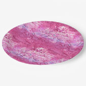 Pink Blush Sparkle Meerjungfrau Pappteller (Schrägansicht)