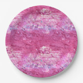 Pink Blush Sparkle Meerjungfrau Pappteller (Vorderseite)