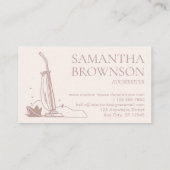 Pink Blush Staubsauger Hausmeister Visitenkarte (Rückseite)