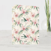 Pink Blush Stripes Orchid Sea Turtle Birthday Karte (Rückseite)