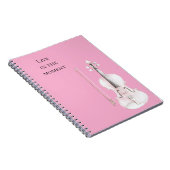 Pink Blush Violin Notizblock (Rechte Seite)