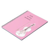 Pink Blush Violin Notizblock (Linke Seite)