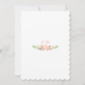 Pink Blush Wasserfarbe Einhorn Girl Babydusche Einladung (Rückseite)