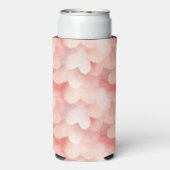 Pink Blush White Hearts Selters Dosenkühler (Seltzer Rückseite)