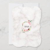 Pink Blush Wild Bloom Blume Canopy Hochzeit Einladung (Rückseite)