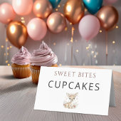 Pink Blush Woodland Deer Girl Baby Shower Cupcakes Platzkarte