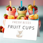 Pink Blush Woodland Deer Girl Baby Shower Fruit Platzkarte