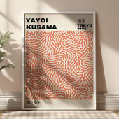 Pink Blush Yayoi Kusama Retro Exhibition Poster