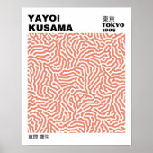 Pink Blush Yayoi Kusama Retro Exhibition Poster (Vorne)