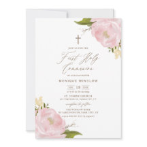 Pink-Blütenkuchen Erste Heilige Kommune