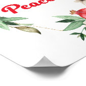 Pink-Blütenpomegranat-Friedenspender Poster (Ecke)