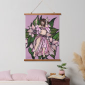 Pink Bly Dancer Shimmy Wandteppich Mit Holzrahmen (Schlafzimmer)