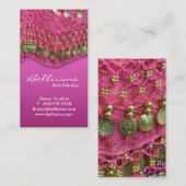 Pink Bly Dancing Business Card Visitenkarte (Vorne/Hinten)