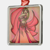 Pink Bly Tänzerin Silbernes Ornament (Links)