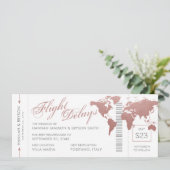 Pink Boarding Pass Flight Delays Zurückgestellte H Ankündigung (Stehend Vorderseite)