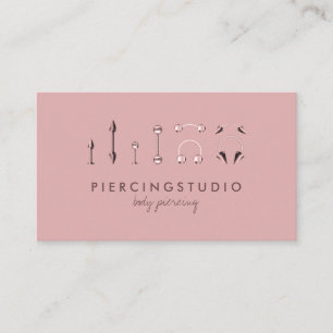 Pink Body Schmuck Boho Chic Store Piercing Visitenkarte