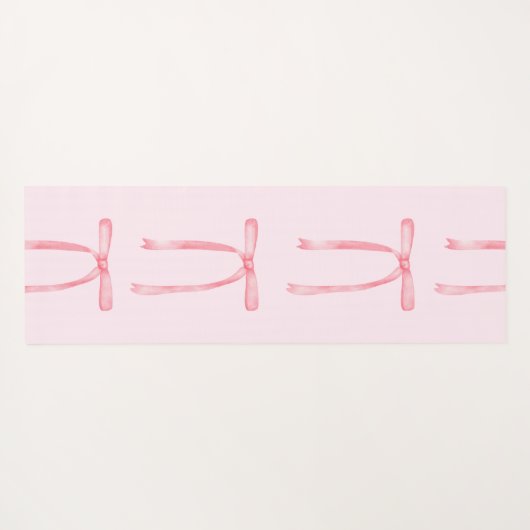 Pink-Bogen-Preppy Yogamatte (Rückseite (Horizontal))