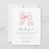 Pink-Bogen-Winter-Schneeflocken-Baby-Party Mitteilungskarte (Vorderseite)