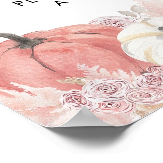 Pink Bohemisch Fallin in Liebe Pumpkin Liebe ist s Poster (Ecke)